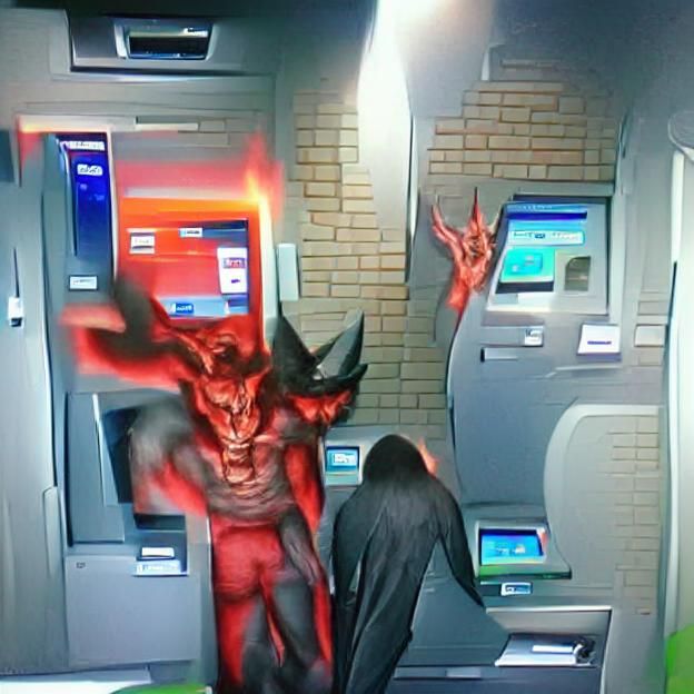 Satan Withdraws Souls at an ATM