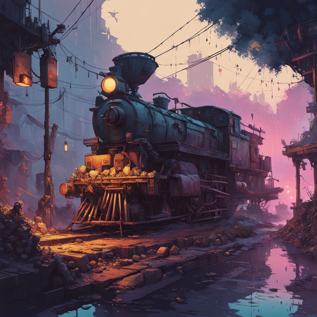 Enchanted Dreamworld in Soft Pastels and Muted Hues