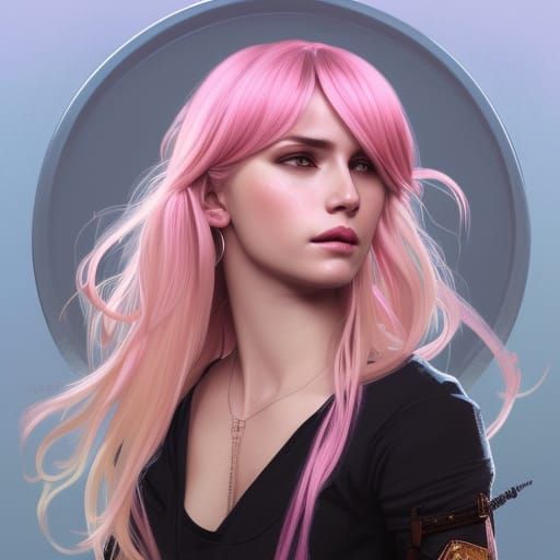 Blonde Woman with Ax: Hyperdetailed Artstation Portrait