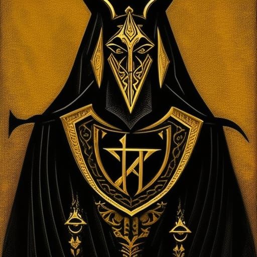 Azrael with Head Ablaze in Sinister Biomorphic Style