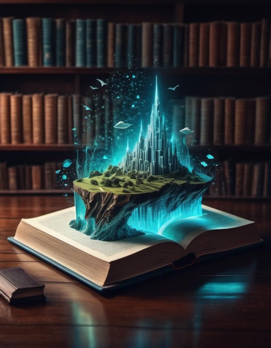 Holographic Book Reveals Scenic Landscape