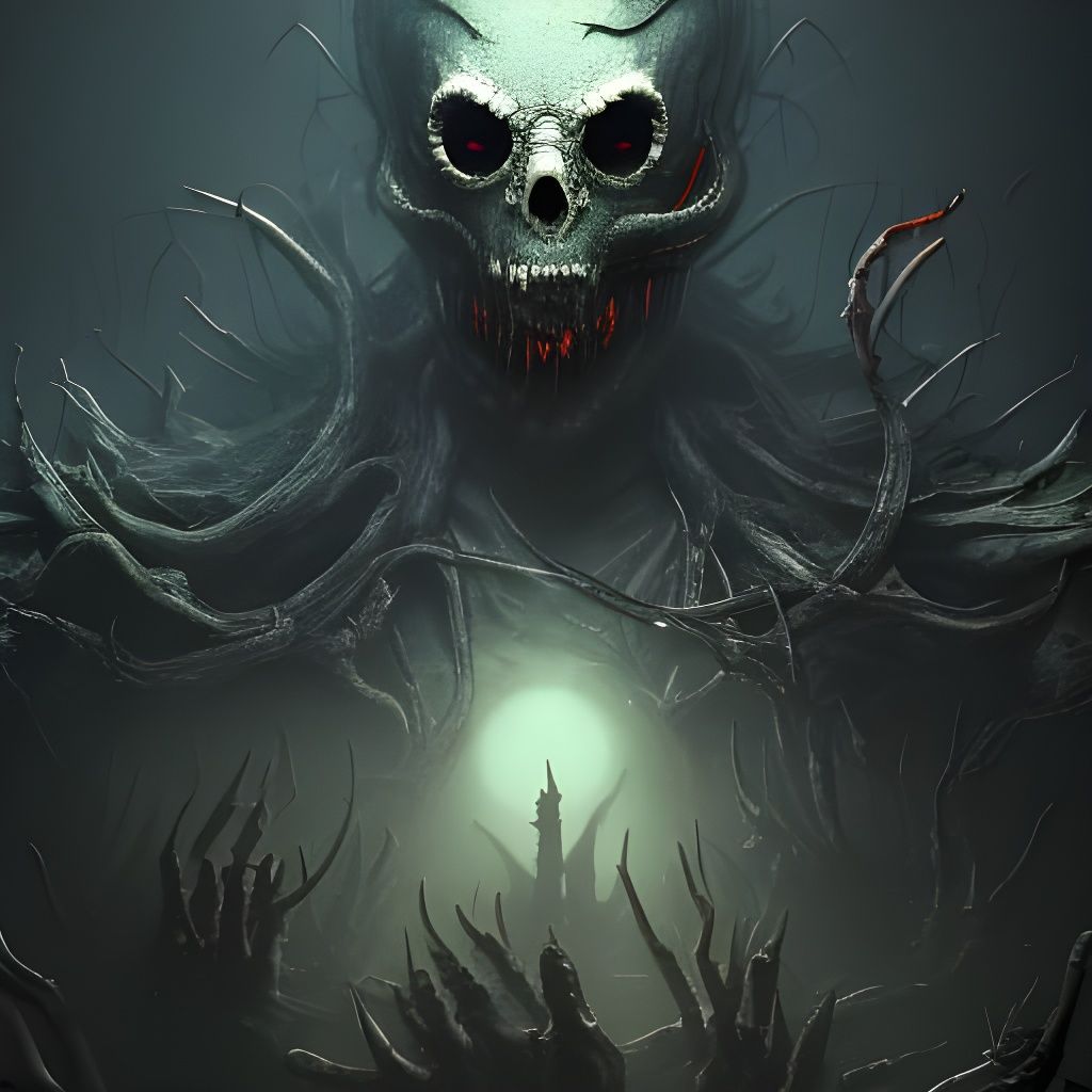 Hyperdetailed Ghoul in Dark Fantasy Style