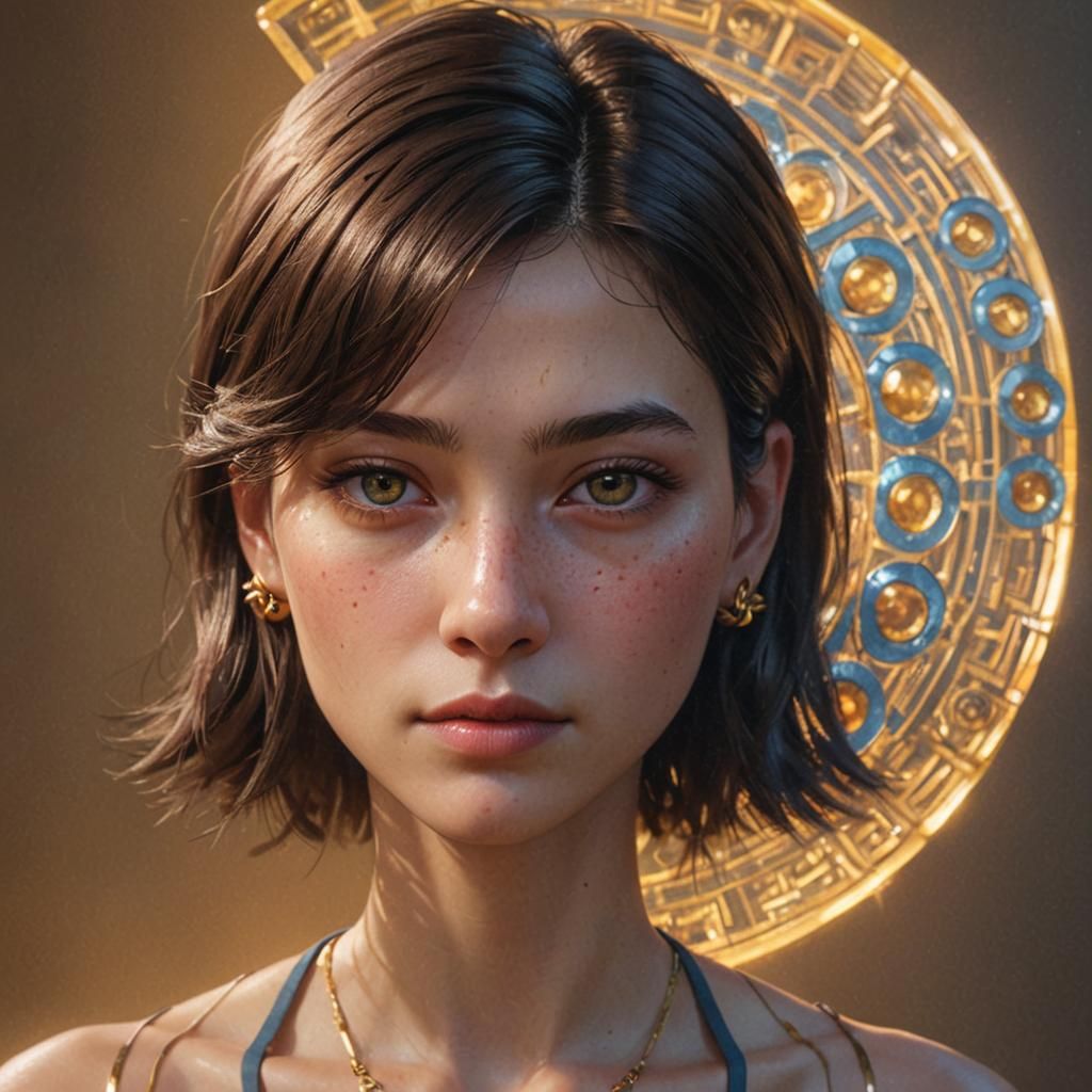 Hyperrealistic Human Portrait in Digital Art Style