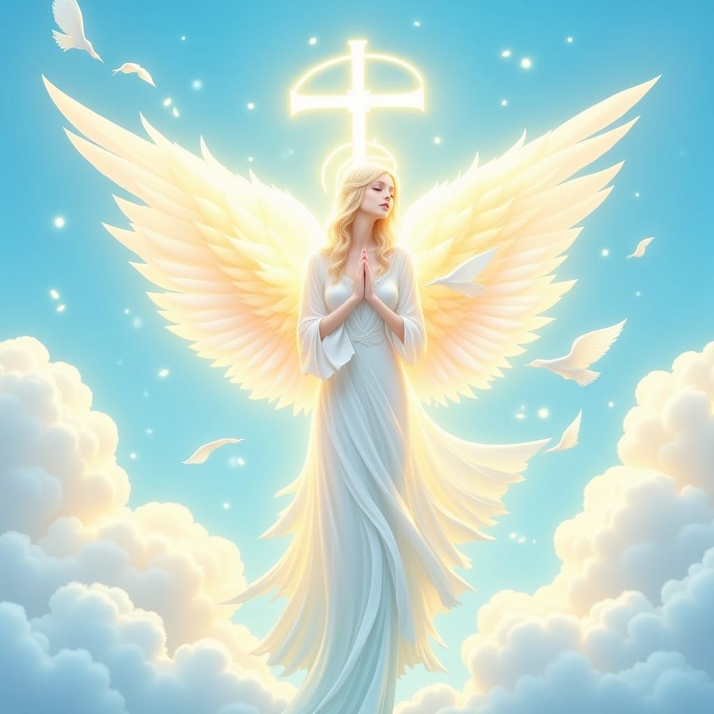 Angel in Harmony with Healing Symbolism