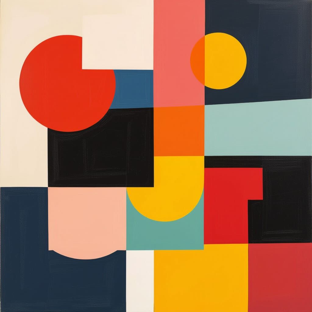 Vibrant Abstract Geometric Design with Subtle Texture