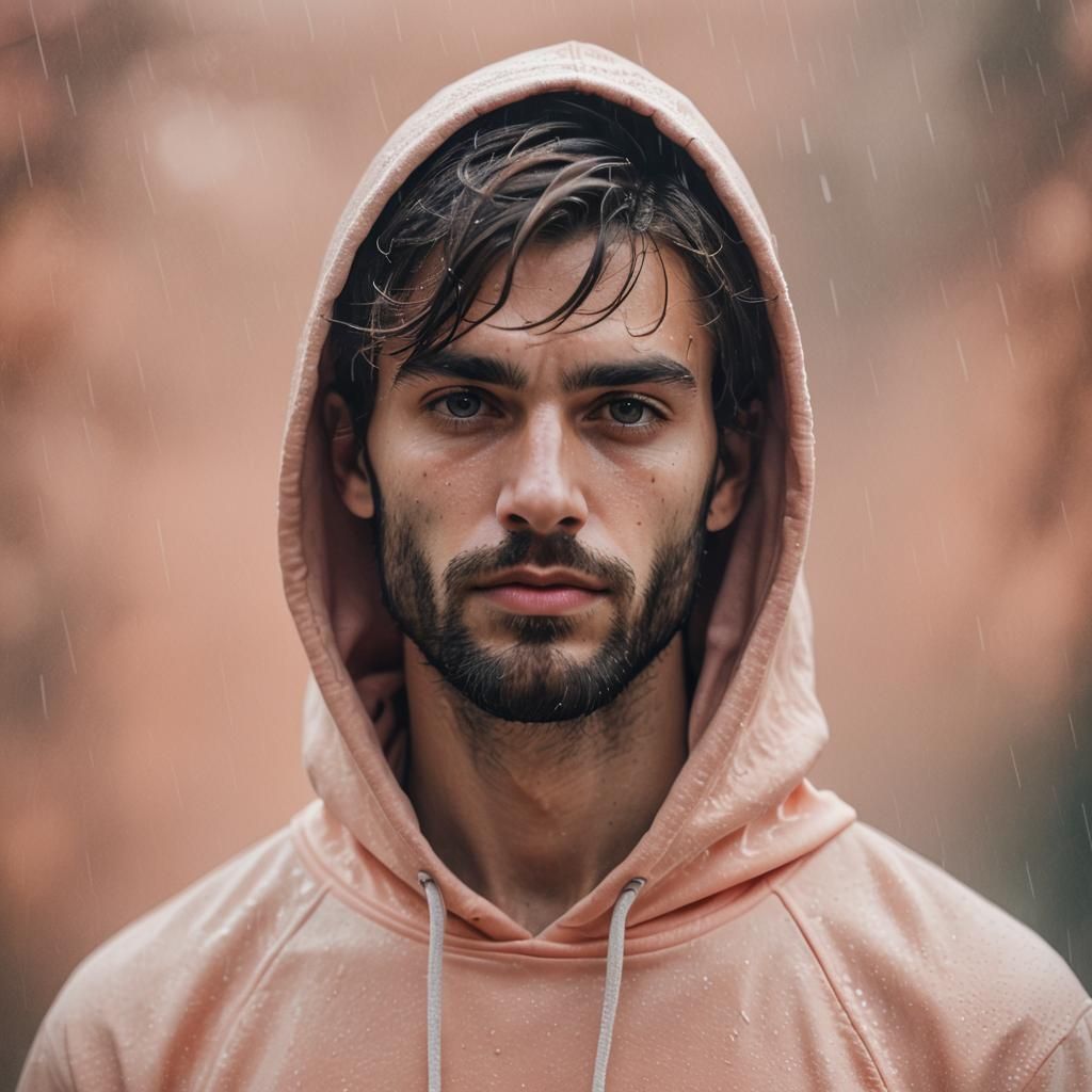 Dreamlike Portrait of a Young Man in Impressionism Style