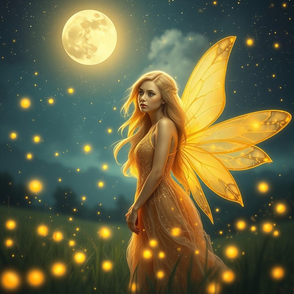 A Regal Fairy in a Golden Fantasy Land