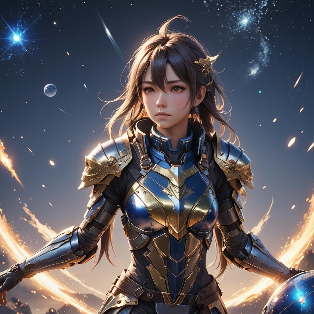 Detailed 3D Anime Comet Concept Art