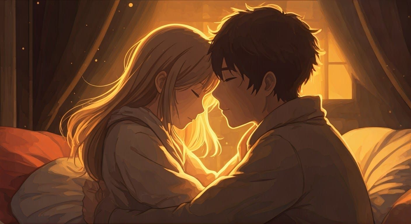 Young Couple in Whimsical Warmth