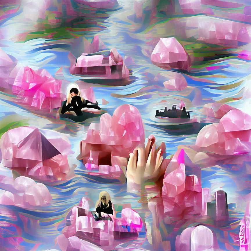 Pink Rivers and Crystal Castles in Digital Art