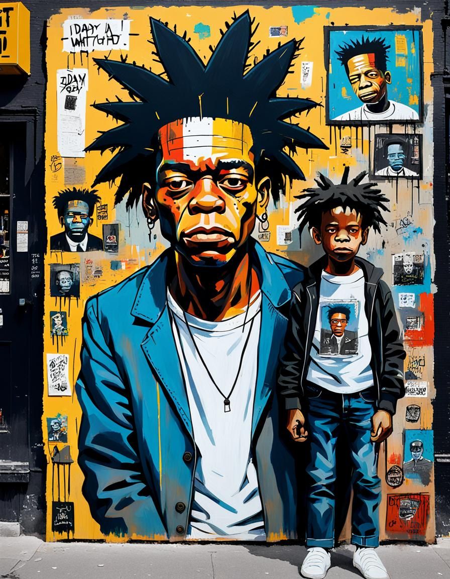 Father's Day in Basquiat Style with 3D Shading