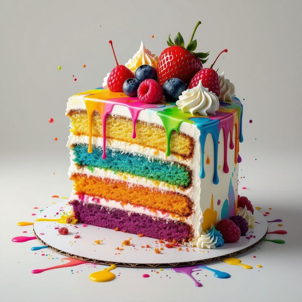 Artistic Cake in Graffiti Style