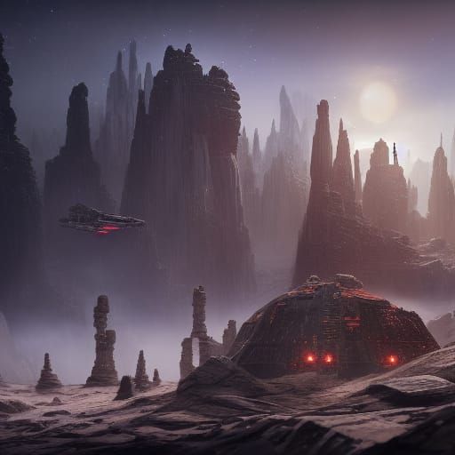 Star Wars Christmas Special in Detailed Digital Painting