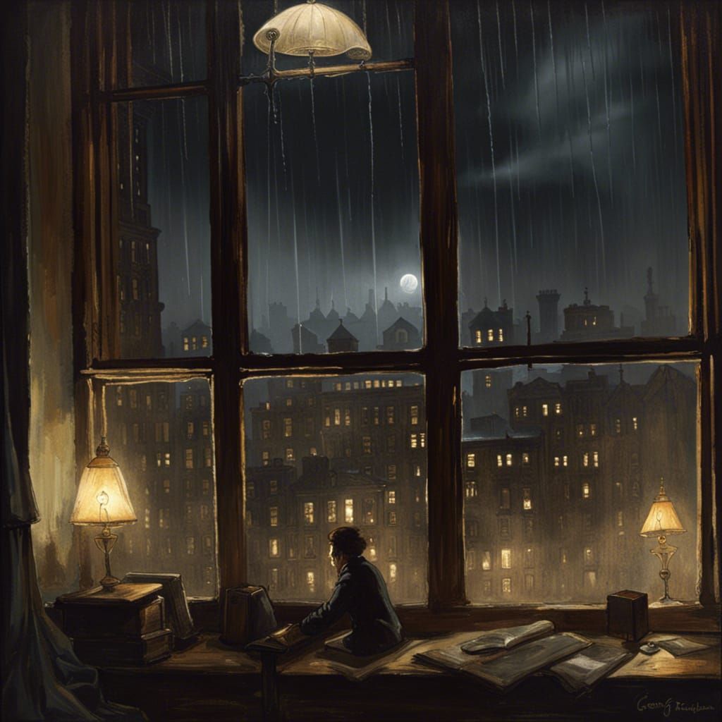 Sinister 1885 NYC Apartment Interior at Night