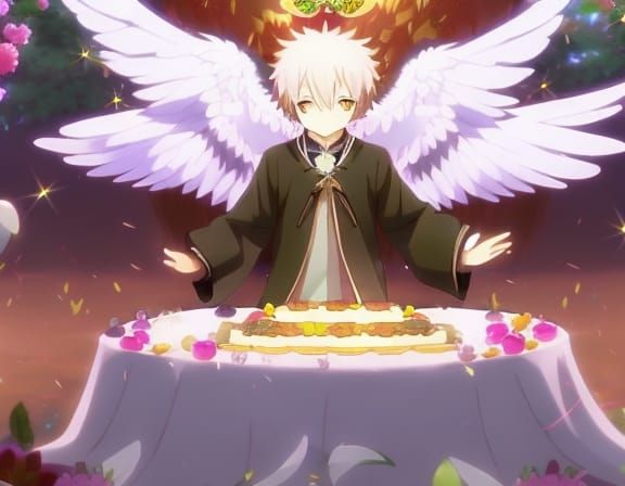 Anime Angel Chef Baking Fruitcake