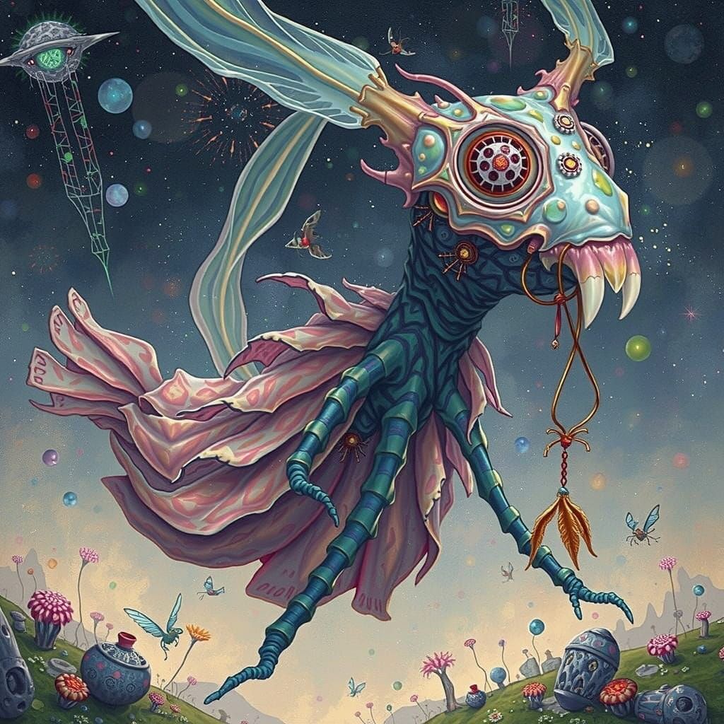 Bioluminescent Creatures in a Mystical Biome