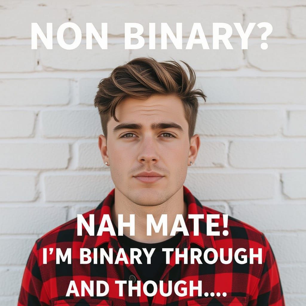 Non Binary? Nah mate I'm binary through and through..