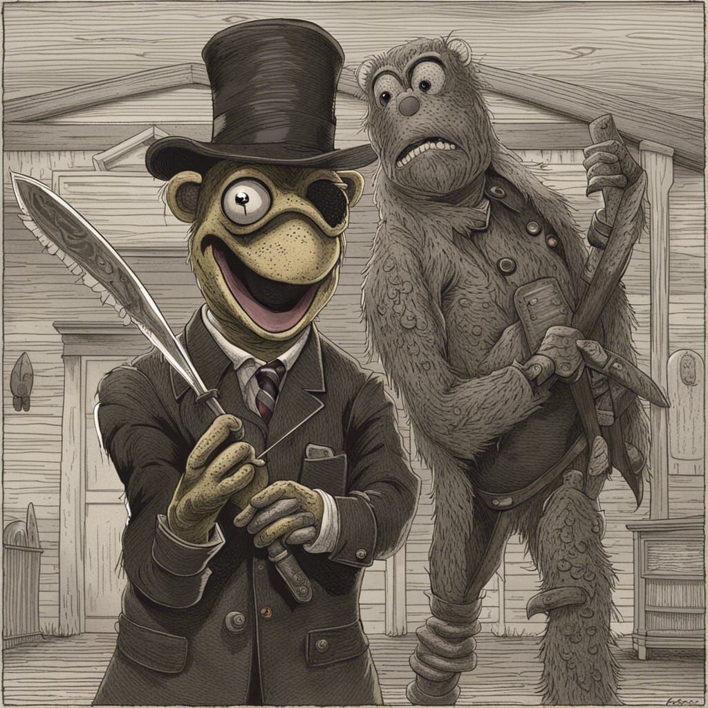 The Muppets Battle Freddy and Jason: Horror Artwork