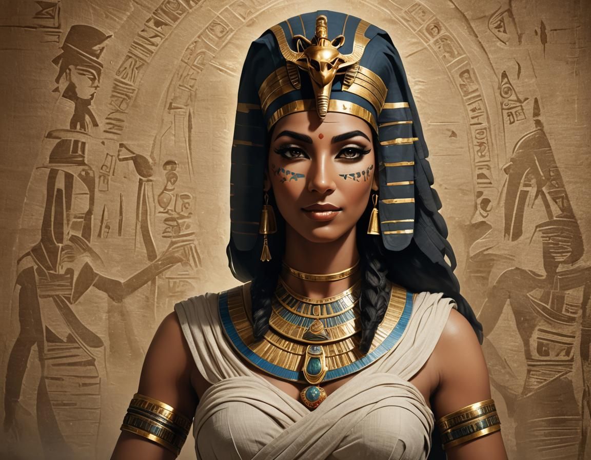 Cleopatra as a Smiling Egyptian Mummy