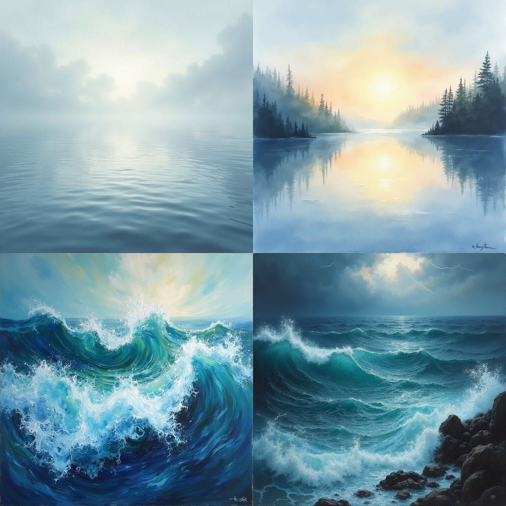 Calm Water Surface Reflection