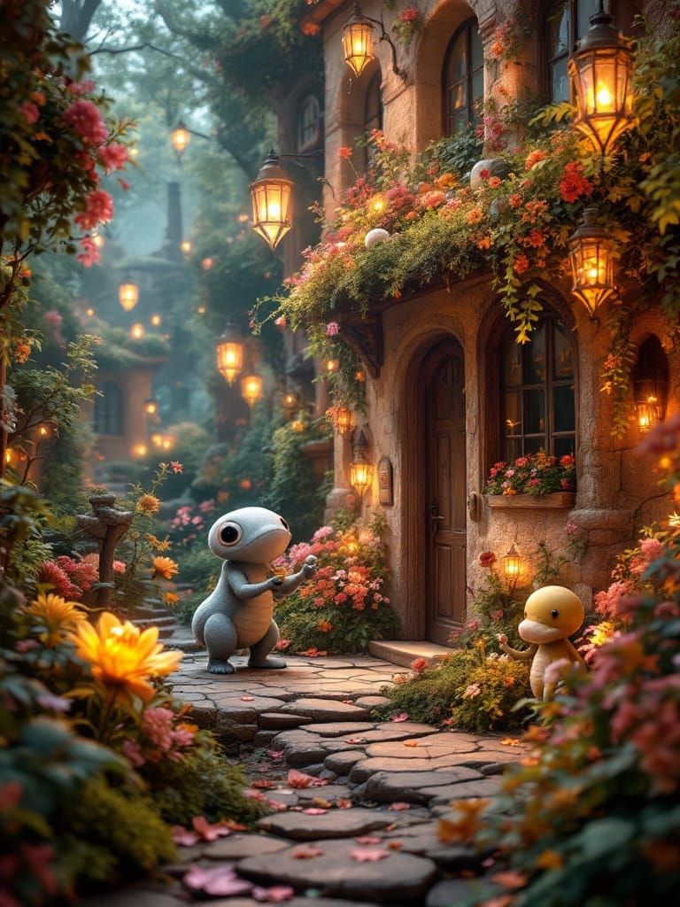 Dreamlike Andromorph Landscape with Peculiar Structures