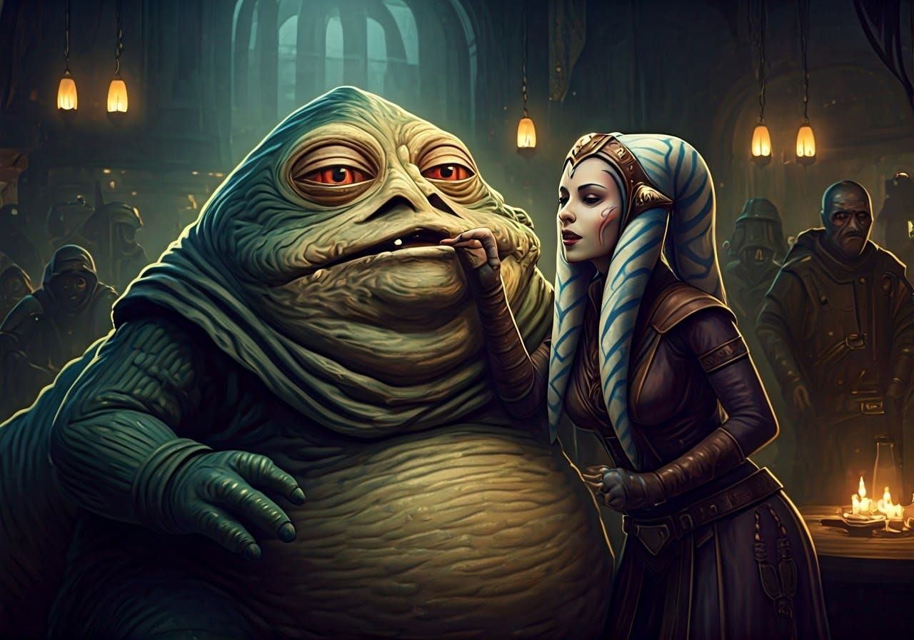 Jabba the Hutt Having Dinner