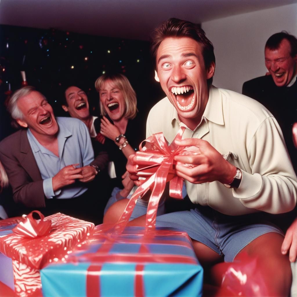 90s VHS Birthday Party Scene: Sharp Teeth