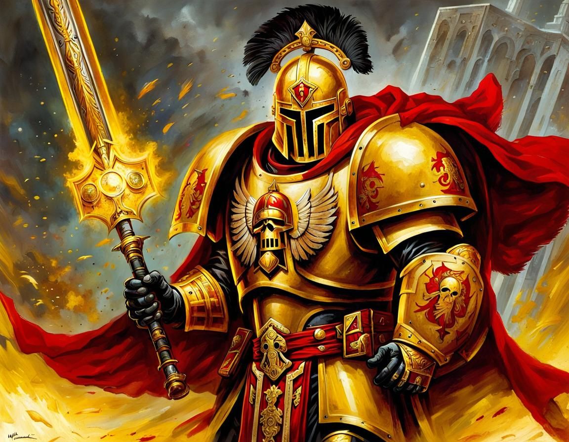 Adeptus Custodes in Grimdark Sci-Fi Battle