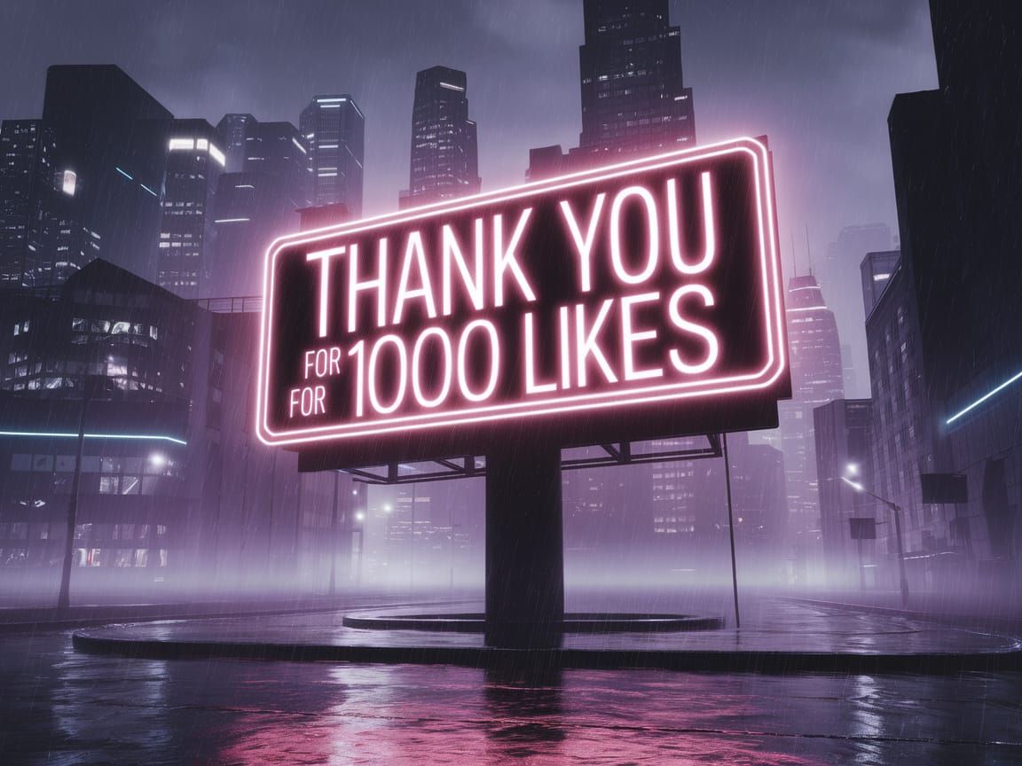 Cyberpunk Cityscape Glows with Gratitude