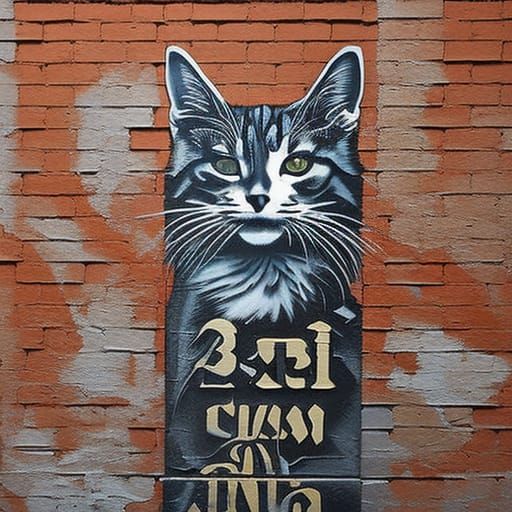 Hyperrealistic Graffiti: Chaos Kittens Playing in Alley