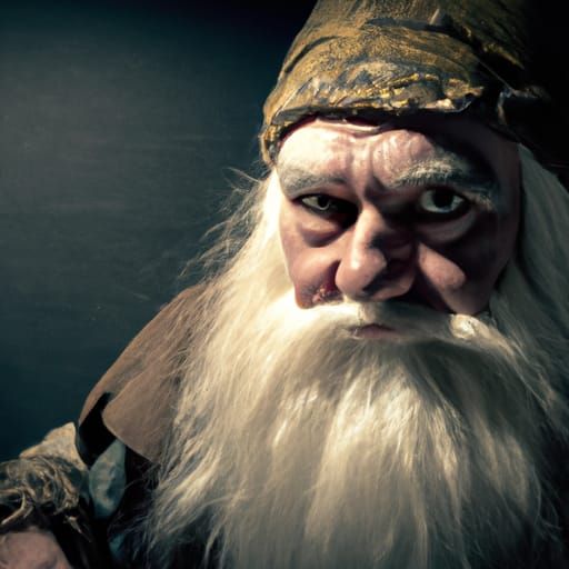 Fantasy Dwarf in Dark Corridors: Dark Fantasy Concept Art