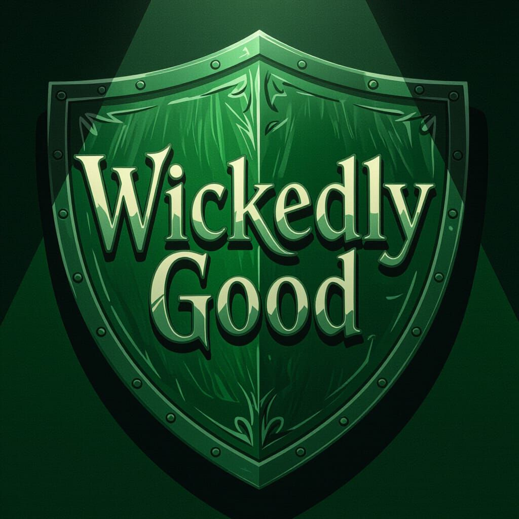 Emerald Shield Embossed Wickedly Good Vector Art