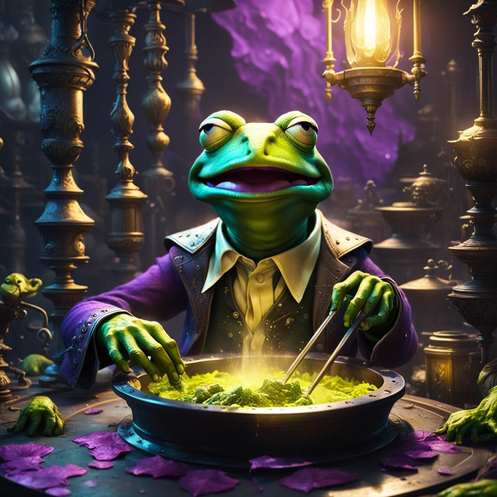 Kermit the Grung, Dark Fantasy Concept Art