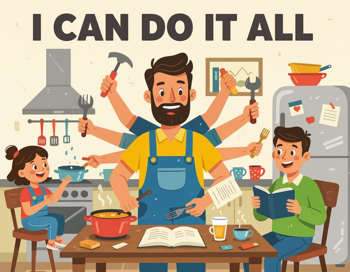 Multitasking Dad: Juggling Work and Family