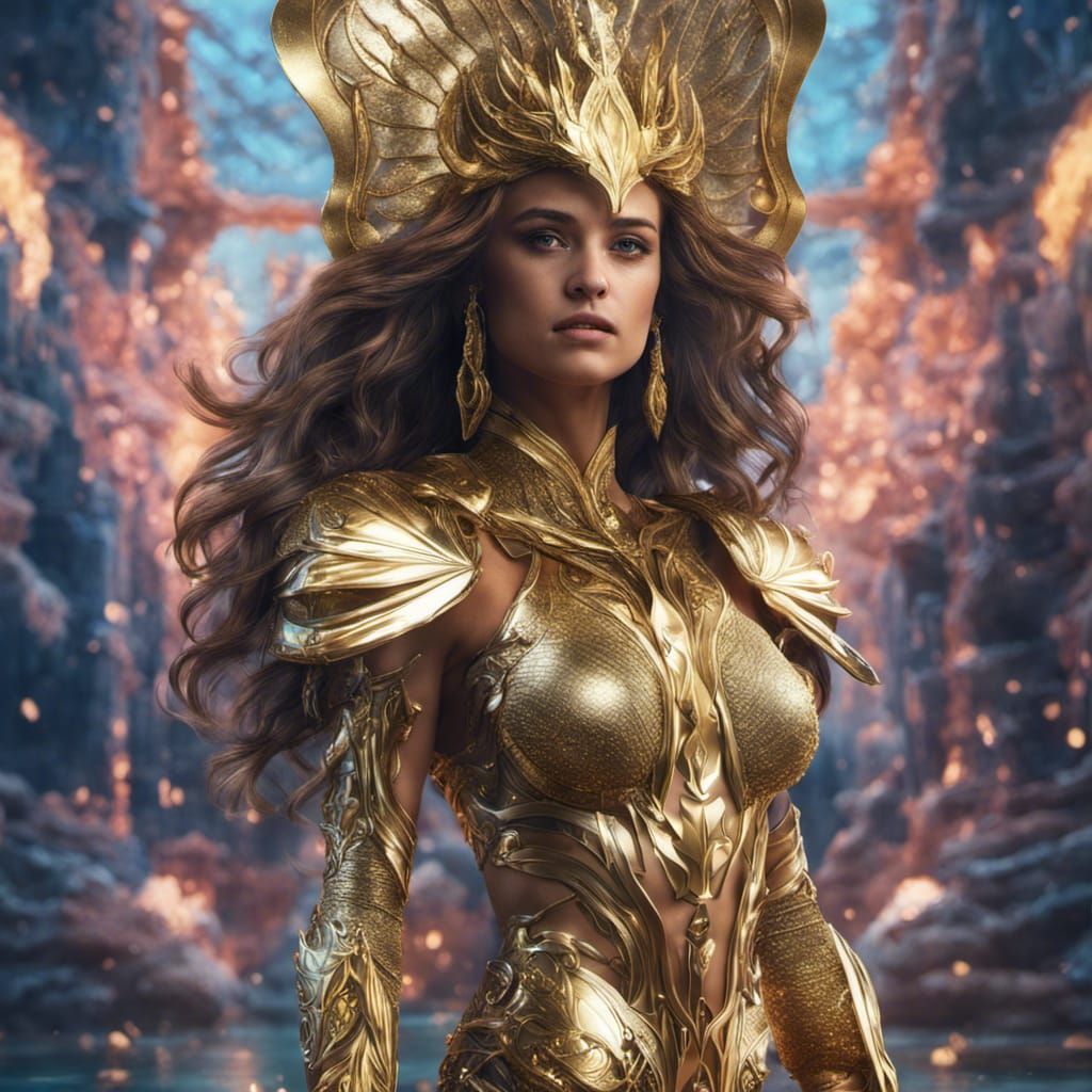 Pisces Gold Saint Aphrodite: Detailed Fantasy Art