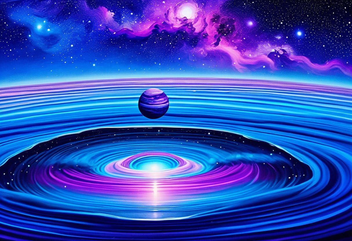 Galactic Dreamscape in Vibrant Oil Painting Style