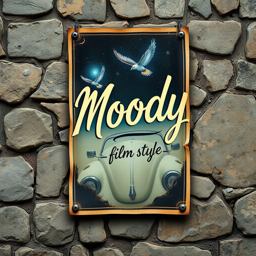 Vintage Poster in Comic Art Style