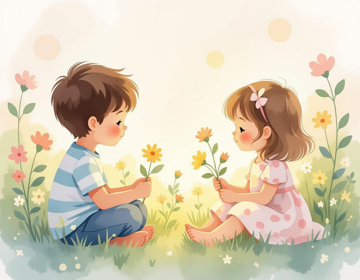 Soft Pastel Watercolor Blurred Spots Background for Children