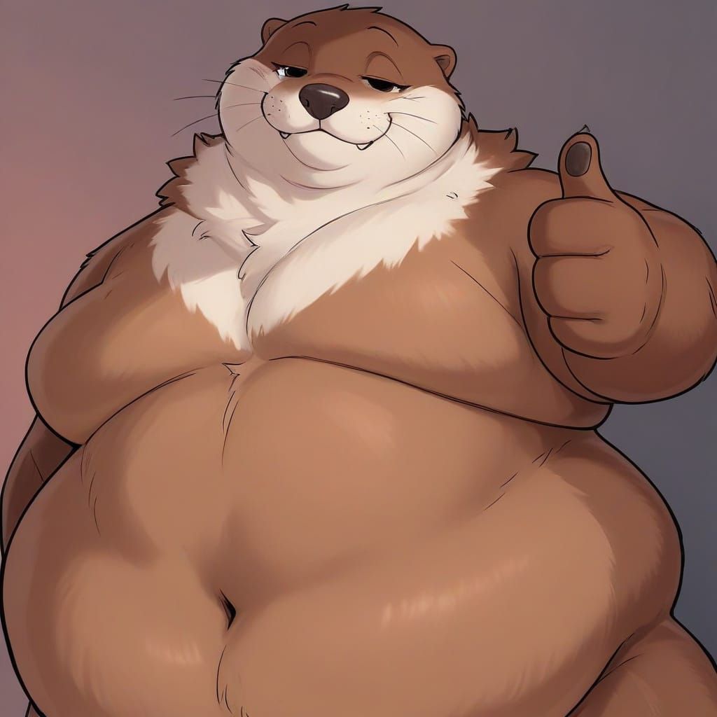 Amusing Portrait of a Lovable Kodiak Otter