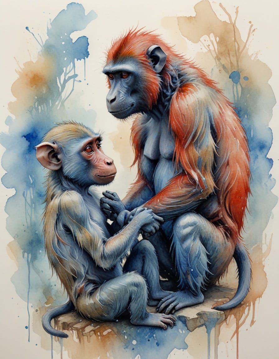 Unlikely Friends: Baboons from Past and Future