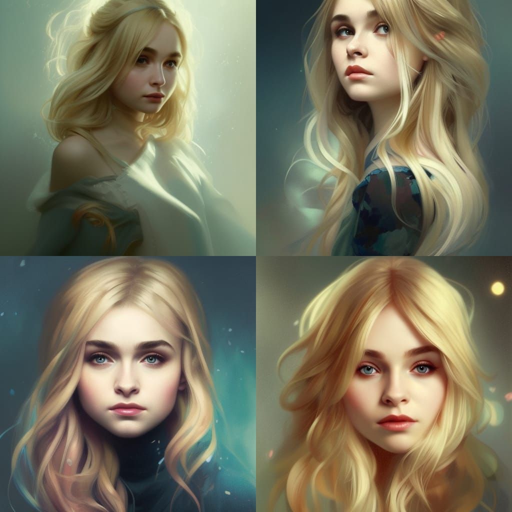 Sabrina Carpenter Portrait in Hyperdetailed Style