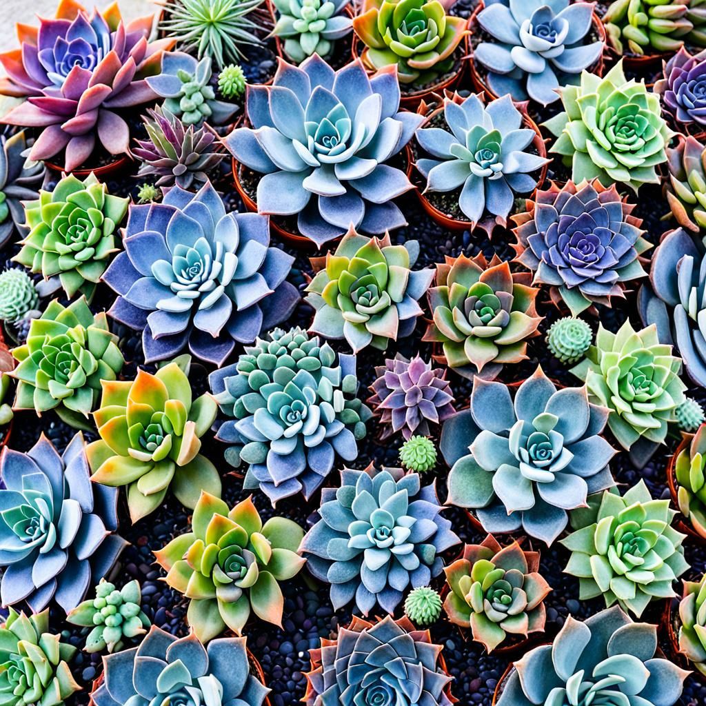 Colorful Succulent Plants in a Variety of Shapes