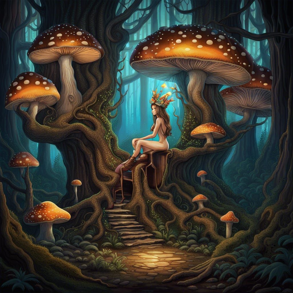 Fairy Queen in a Magical Forest