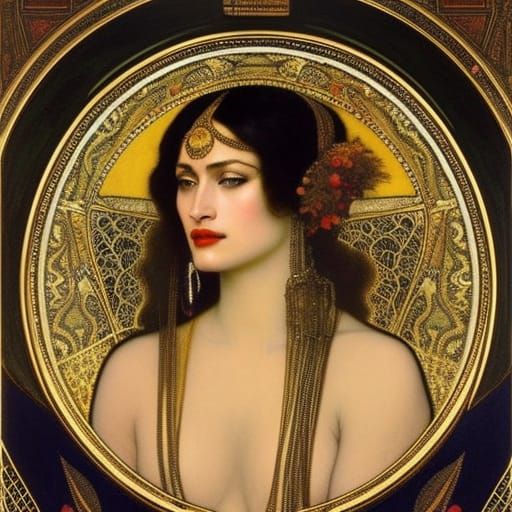 Salome Portrait in Art Nouveau Style