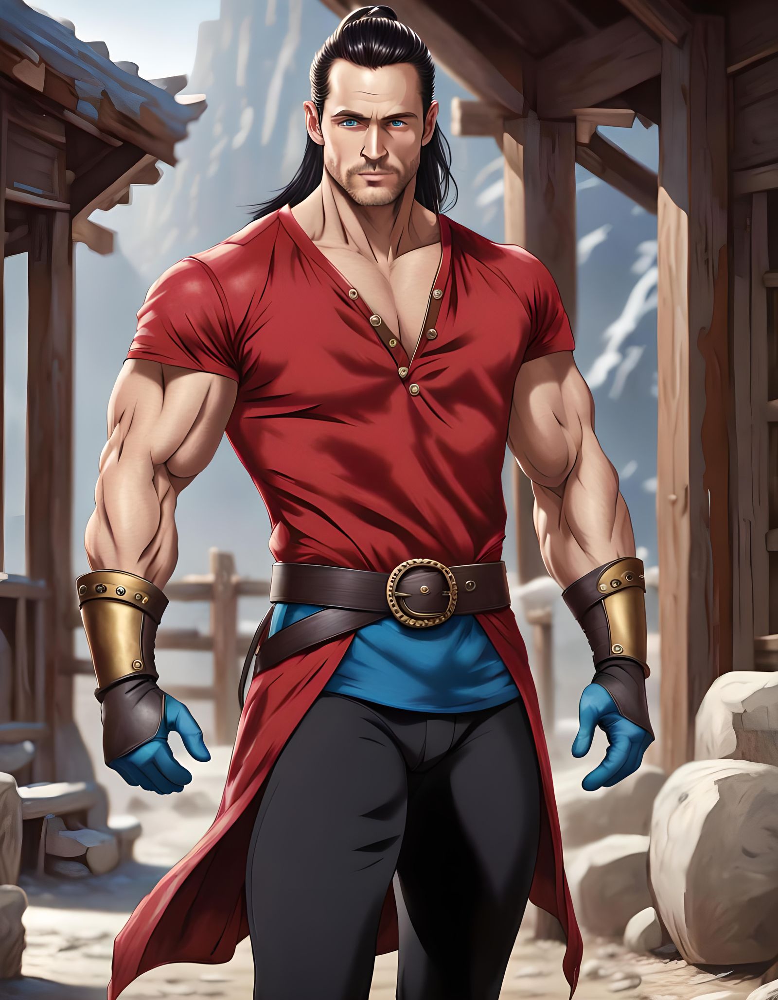Handsome Man in Red Tunic Concept Art