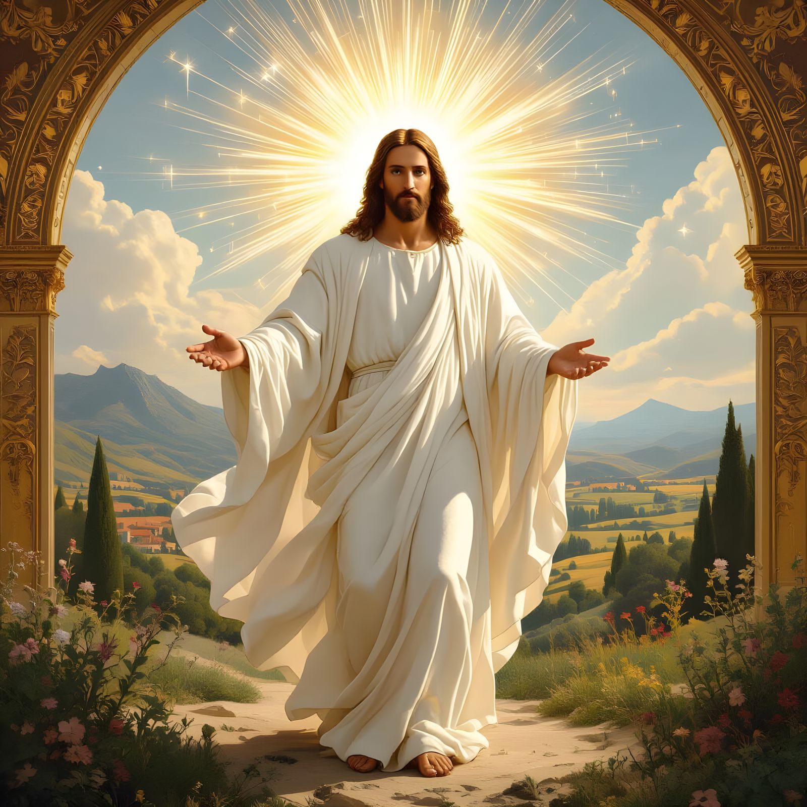 Jesus Christ Resurrected in Renaissance Style