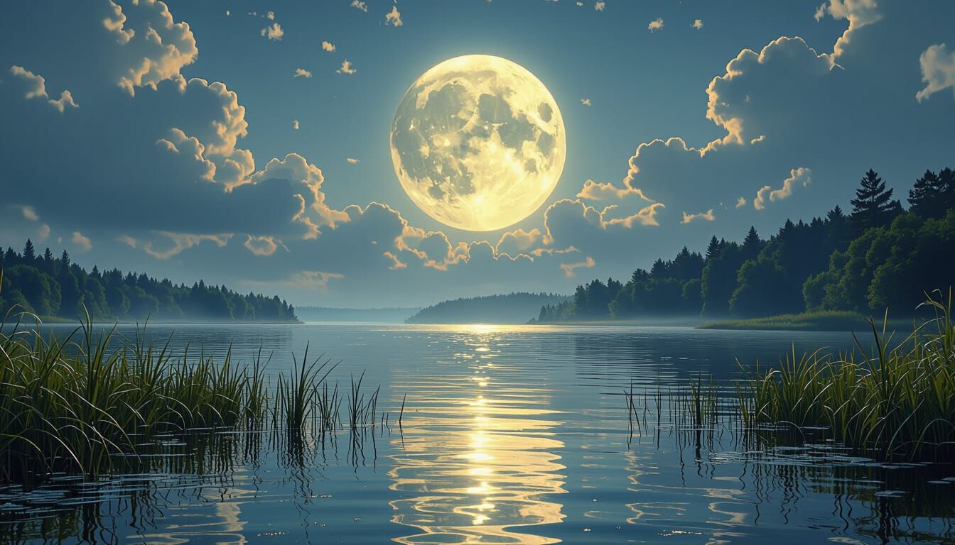 Hyperrealistic Moonlit Scene with Cinematic Atmosphere