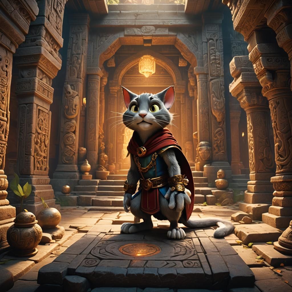 Tom and Jerry in a Mystical Temple