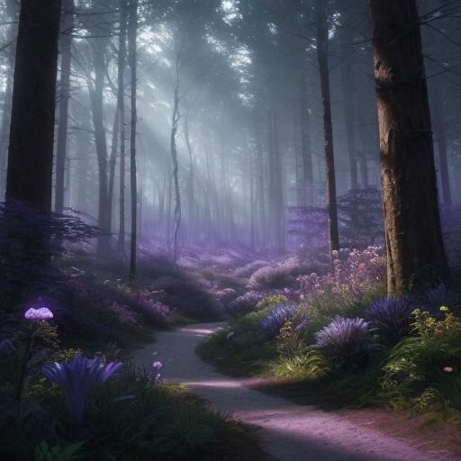 Enchanted Forest Portrait in Ethereal Digital Art Style