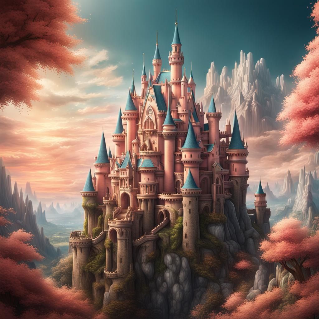 Fantasy Peach's Castle: Digital Matte Painting